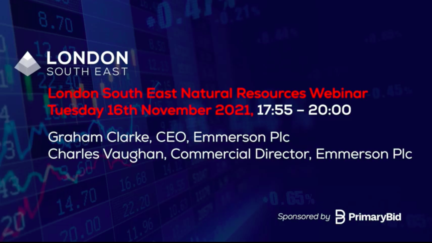 London South East Natural Resources Webinar – Emmerson PLC